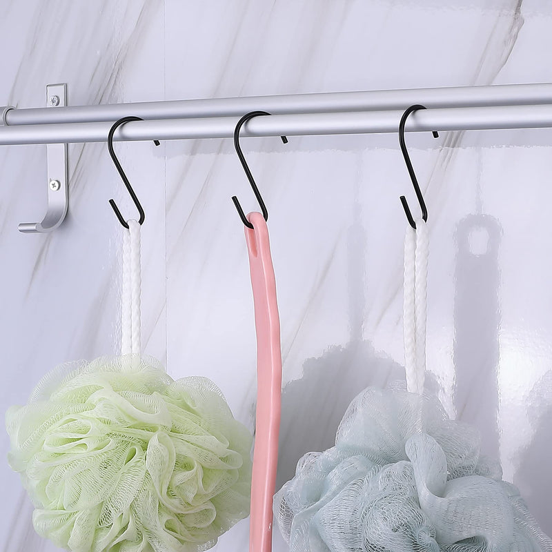 20 Pack 2.4″ Black S Hooks for Hanging Heavy Duty, Jean Hooks for Closet, S Hooks for Hanging Plants & Pots, S Shaped Hooks, S Hooks for Closet, Utensils, Pots & Pans, Clothes, Bags, Towels 20 Pack