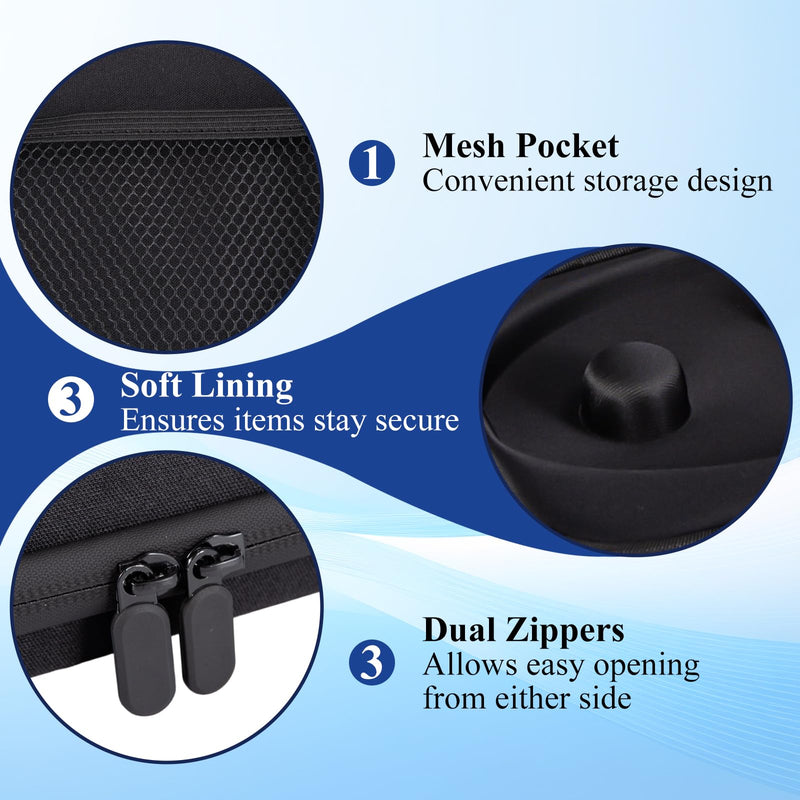 Stethoscope Case,for 3M Littmann Stethoscope Case,Stethoscope Bag,Medical Assistant Cardiology IV Estetoscopio Essentials,Estuche para Estetoscopio with Pocket,for Doctor & Nurse Accessorie (Black) Black