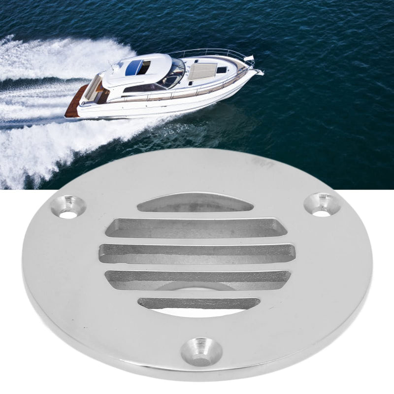 RiToEasysports Boat Floor Deck Drain, 316 Stainless Steel Marine Deck Drain Silver Polished Treatment Cover Marine Accessories Ship