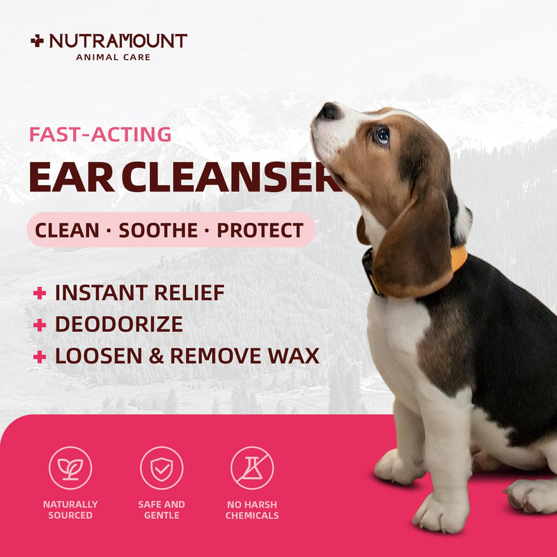 Ear Cleanser 150ml/5 fl.oz for Dogs, Cats and Livestock Cleanses Ear Canal Reduces Ear Odor Twin Pack 2 Pieces