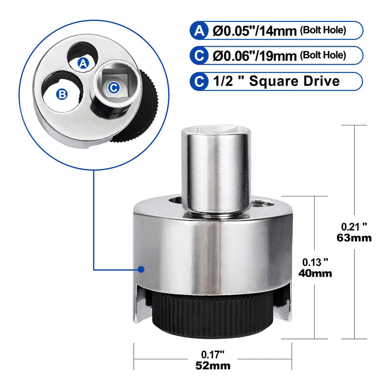 Spurtar Stud Remover Fit 1/4" to 3/4" (6 to 19mm) Bolt Extractor Nut Splitter with Knurled Roller and Cam Lock, Stud Extractor Tool for Broken Bolt Remover or Seized Nuts, Grip Damaged Screws
