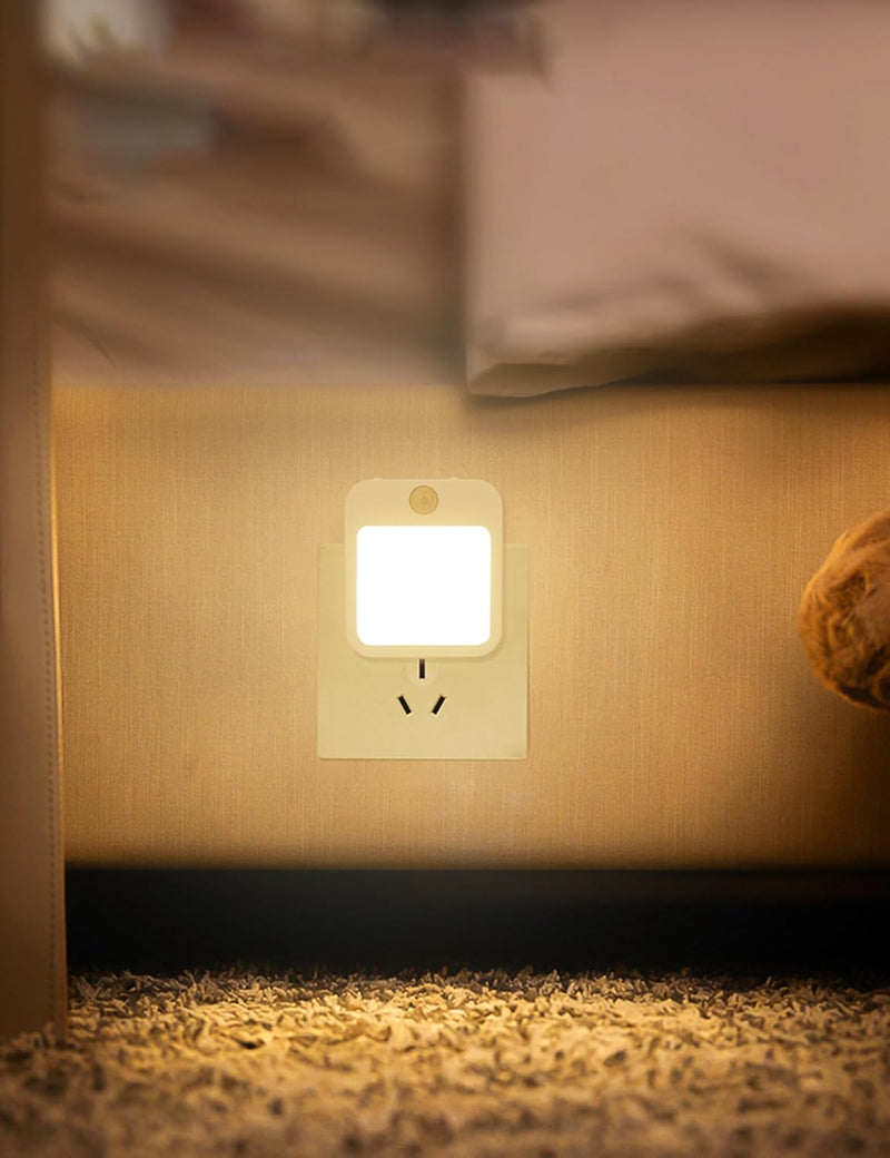 L LOHAS LED Night Lights Plug into Wall 2-Pack, 0.3W Plug in Night Light, Dusk to Dawn, 3000K Soft White, Bright Nightlight Auto-On/Off, for Adults Kids Room Bedroom Bathroom Hallway Kitchen, Non-Dim - NewNest Australia