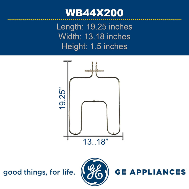 GE WB44X200 Genuine OEM Lower Bake Element 240V for GE Electric Ovens
