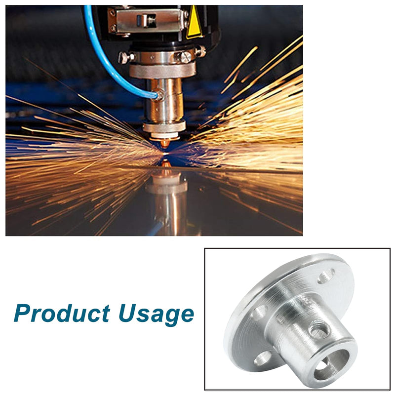 Luomorgo 4 Pcs 6mm/1/4 inch Metal Flange Shaft Coupling Rigid Flange Coupling Motors Guide Shaft Axis Bearing
