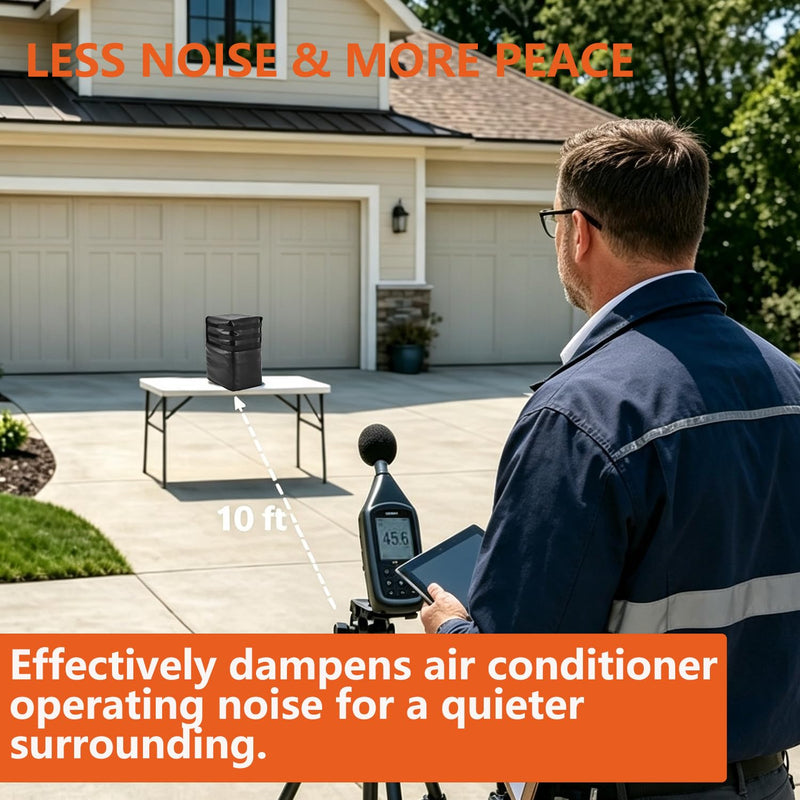 Air Conditioner Sound Barrier for Outside AC Unit 10 x 10 x 19 Inch