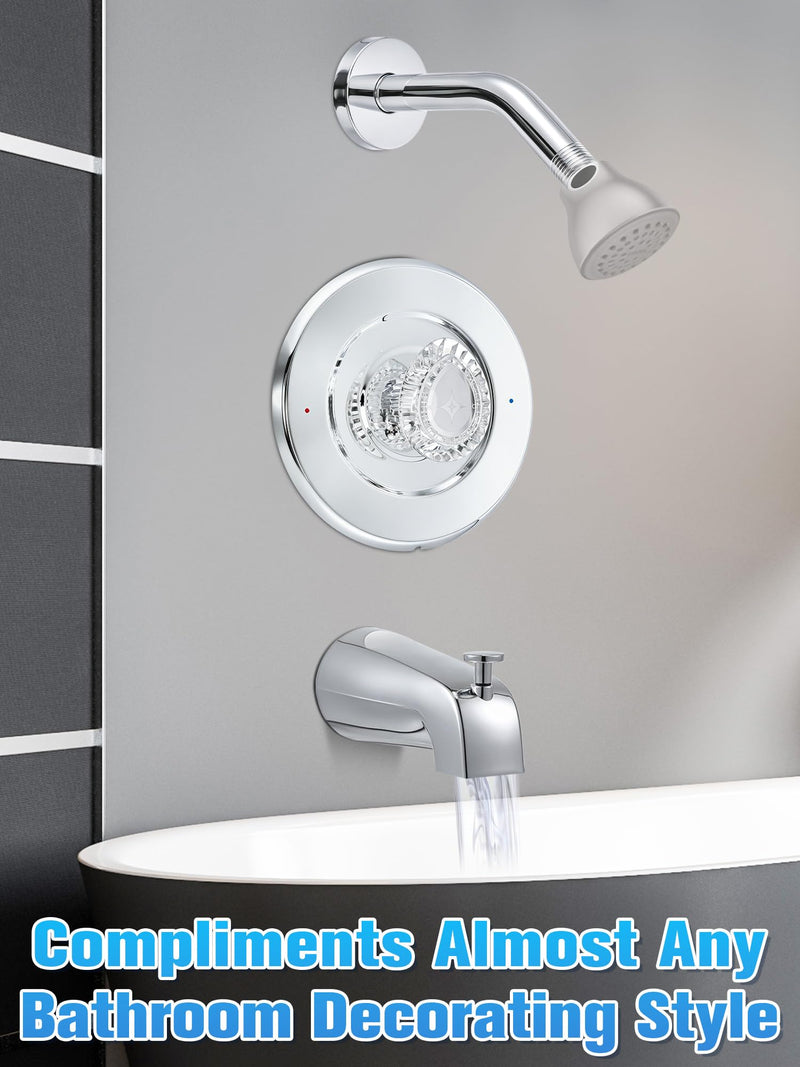 Tub and Shower Trim Compatible with Moen Chateau T470,Chrome Chrome