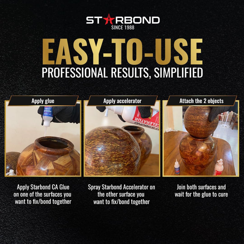 Starbond Pinocchio Pump CA Glue Accelerator, Instantly Dries Super Glue, 8 oz 8 ounce
