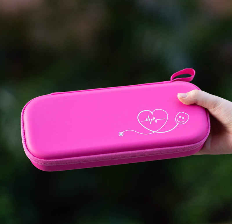 ButterFox Premium Stethoscope Case with Divider and ID Slot for 3M Littmann Classic III, Cardiology IV Diagnostic and More Stethoscopes with Pocket for Nurse Accessories (Hot Pink) Hot Pink