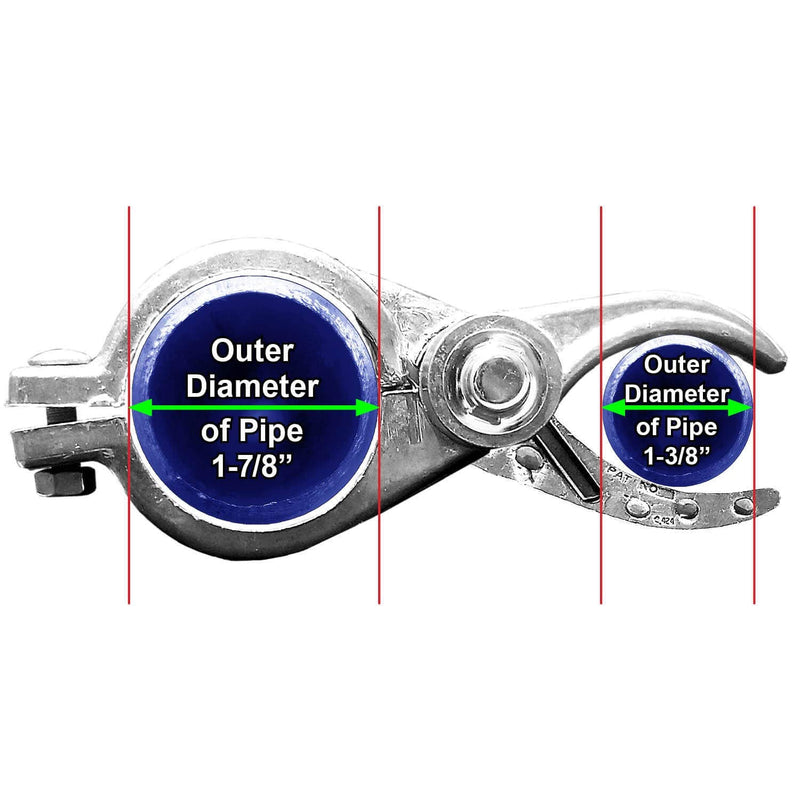 1-7/8" (2") x 1-3/8" Durable Chain Link Spring Loaded Gate Closer. 1-7/8" x 1-3/8" Each