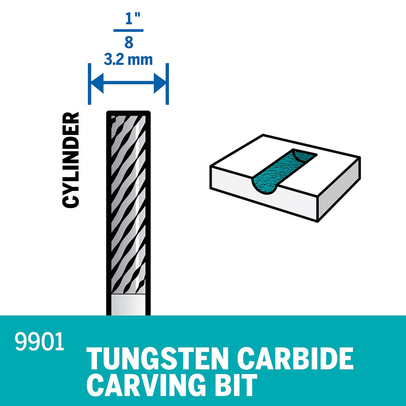 Dremel 9901 Tungsten Carbide Cutter Cylinder 1/8 in