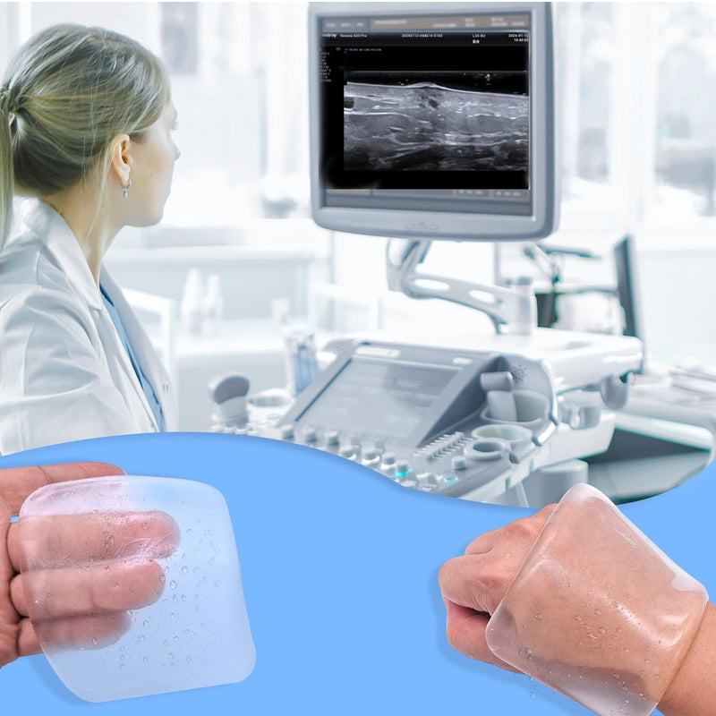 Ultrasound Gel Pad - Medical Grade Reusable Conductive Gel Pad for Ultrasound, Non-Sticky & Residue-Free for Sonogram Imaging, ER/OB-GYN Scans (Patient-to-Patient Replace Advised) (Thickness 3mm) Thickness 3mm