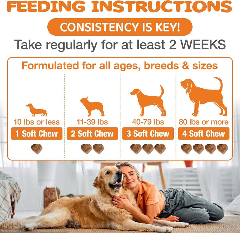 Dog Allergy Relief Chews - Advanced Dog Allergy Chews - Dоg Itching Skin Relief Treatment Pills with Probiotics - Immune Support & Skin Relief for Coat, Seasonal Allergies - 60 Treats Chicken 60 Count (Pack of 1)