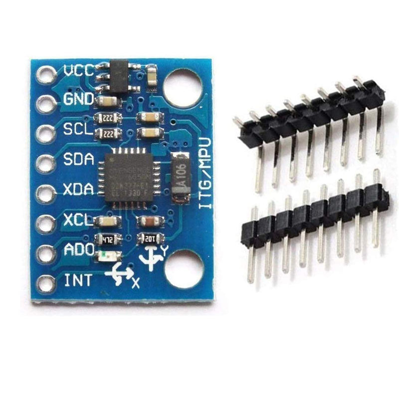 6 Pieces of GY-521 MPU-6050 MPU6050 3-Axis Accelerometer Gyroscope Modules, 6 DOF 6-Axis Accelerometer Gyroscope Sensor Modules with 16-bit AD Converter for Data Output, IIC/I2C, suitable for Arduino.