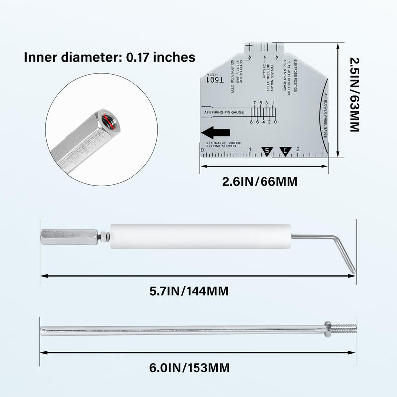 5780 Electrode Insulator Assembly for Beckett AF, AFG, BPW, SF, SR"F" Models, for SR Oil Burner Electrodes
