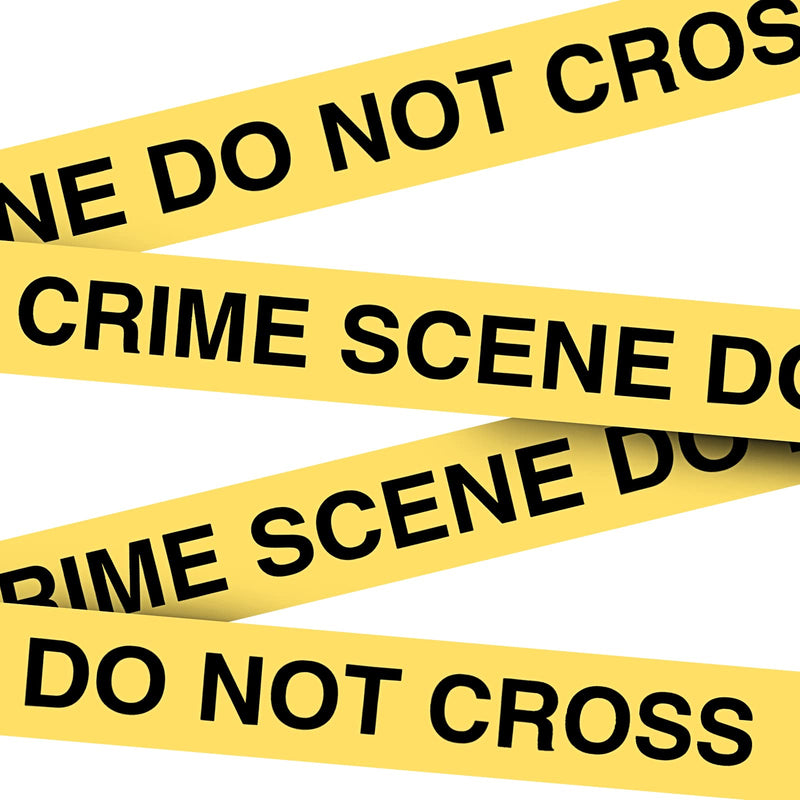 TaoBary 100 ft Crime Scene Tape Caution Barricade Tape Halloween 2 Rolls Tearable Warning Tape Safety Tape Bright Yellow for Christmas Wedding Party Indoor Decor Crime Scene Prop(Crime Scene)