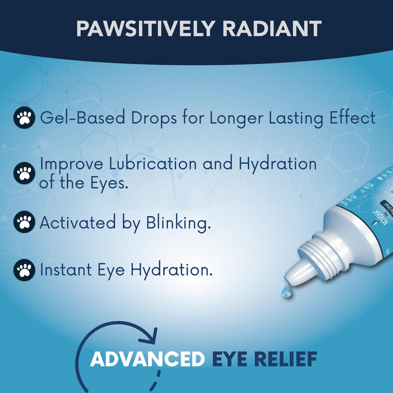 NOVEHA Pet Gel Eye Drops with 0.3% Viscoadaptive Hyaluronan | Eye Solution for Severe Dry Eyes - Long Lasting Hydration, Reduces Nuisance, Swelling & Dryness - Eye Lube for Dogs and Cats (2x10mL) - PawsPlanet Australia