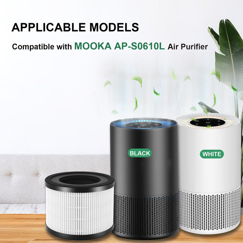 2-Pack AP-S0610L Replacement Filter for MOOKA AP-S0610L Air Purifier