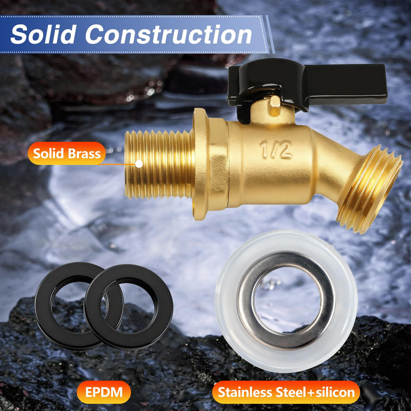 Brass Water Container Quarter Turn Spigot Tap Faucet Kit Compatible with ROTOPAX Water Containers