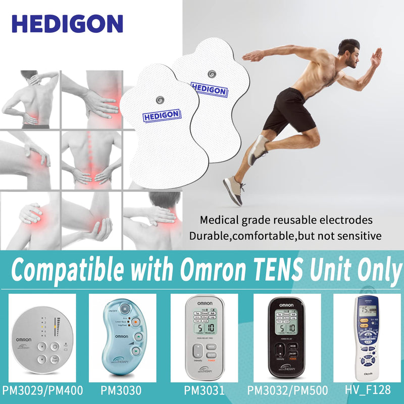 Durable Compatible with Omron Tens Unit Replacement Pads 3Pairs（6PCS） Electrotherapy Pads for Pain Relief Reusable Pads Brand: HEDIGON