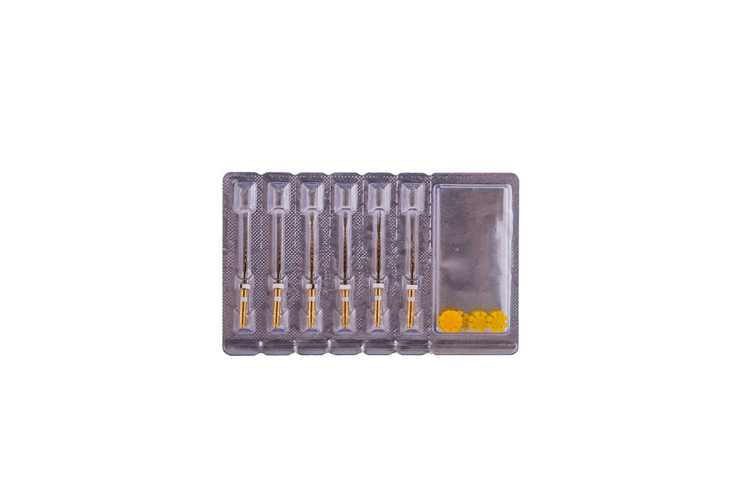 X-Pro Gold Protaper NITI Rotary Files, 6PCS Endo Controlled Memory Files (S2 25MM) S2 25MM