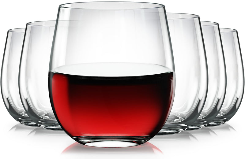 Vivocci Unbreakable Plastic Stemless Wine Glasses 12. 5 oz | 100% Tritan Heavy Base | Shatterproof Glassware | Ideal For Cocktails & Scotch | Perfect For Homes & Bars | Dishwasher Safe | Set of 6 12.5 oz, Set of 6