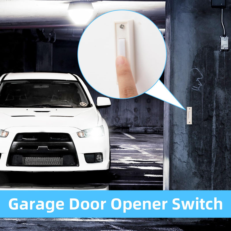 Lighted Doorbell Button, 2Pack Wired Door Bell Push Buttons LED Door Chime, Wall Mounted Doorbell Switch Garage Doorbell Button Door Bell Switch for Most Door Bell Chimes White Light