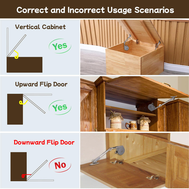 2 Pack | Soft Close Hinges for Toy Boxes, Wooden Chests, Cedar Storage, Trunks & Benches | Tension Adjustable Slow Down Chest Hinges | Cabinet Slow Close Hinges for Lift up Flip Doors. 2