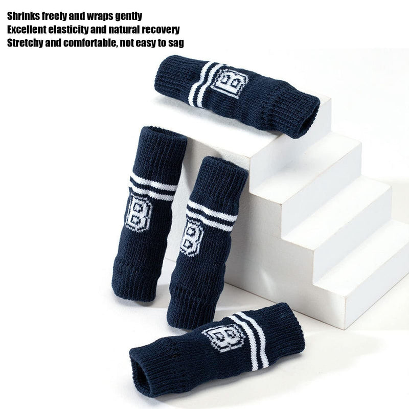 Zerodis 4pcs Pet Dog Elbow Protector, Dog Elbow Knitted Pet Leg Warmers Elastic Pet Leg Hock Protectors Warm Dog Hock Covers Pet Leg Sleeves S