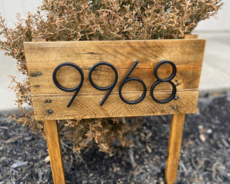 6 Inch Stainless Steel Floating House Number, Metal Modern House Numbers, for Outdoor Mailbox Yard Home Wall DoorGarage Gate with Nail Kit, Coated Black, 911 Visibility Signage 6 inch, Black 1