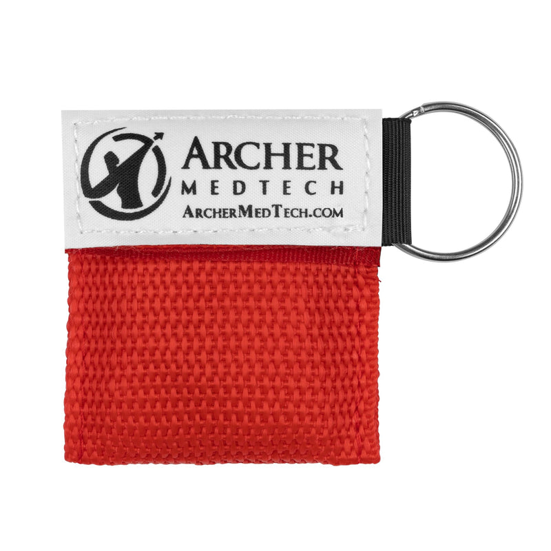 CPR Mask for Pocket or Key Chain, CPR Emergency Face Shield with One-Way Valve Breathing Barrier for First Aid or AED Training, Archer MedTech (6) 6