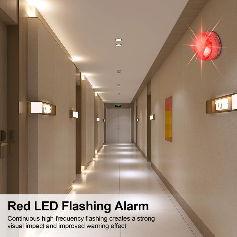 Signal Warning Lamp with Foam Pad - Round Red Warning Light Blinking Light for Security Warning System, LTE-5061J, AC 110V, CE
