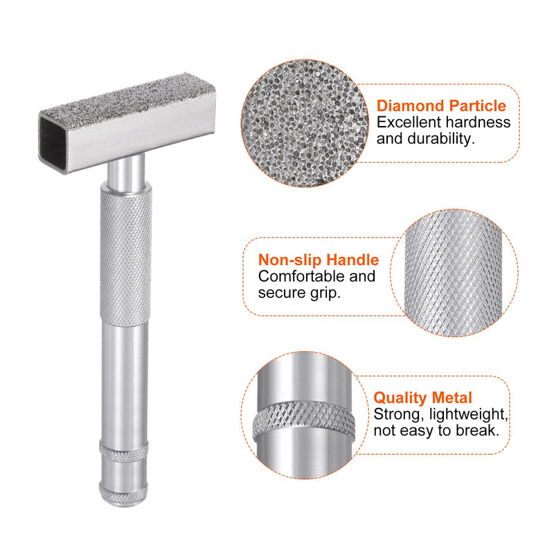 HARFINGTON Grinding Wheel Dresser 36 Grit Diamond Grinding Wheel Stone Dressing Tool with Flat Diamond Coated Surface for Grinding Truing Deburring Wheels, Silver