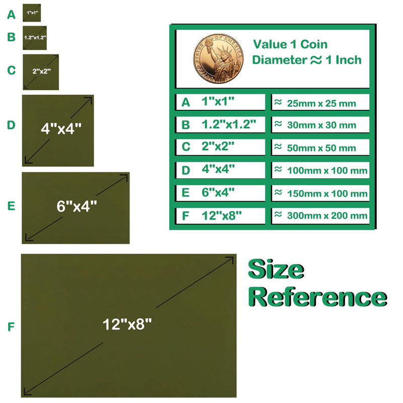 Magnetic Field Viewing Film 4"x4", Magnetic Flux Display, Magnet Pattern Detector, Scientific Project Teaching, Reusable and Automatic Recovery - Olive D - 4"x4"