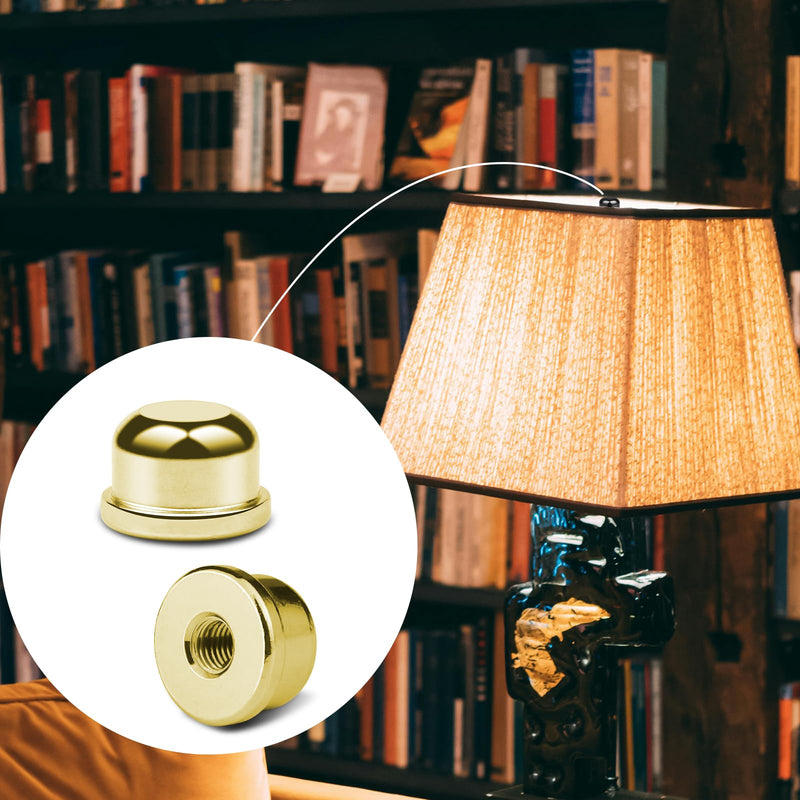 8 PCS 1/4-27 Lamp Finials, Lamp Shade Screw Cap for Lamp Shade Bracket Harp Top, Lamp Finial Knob Lamp Shade Screw Cap Lamp Fittings (1/2 Inch Tall, 4 Colors)