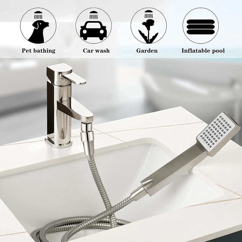 BRIGHT SHOWERS Shower Hose For Hand Held Shower Heads, 79 Inches Cord Extra Long Stainless Steel Hand Shower Hose, Ultra-Flexible Replacement Part with Brass Insert, Brushed Nickel 79 Inch - NewNest Australia