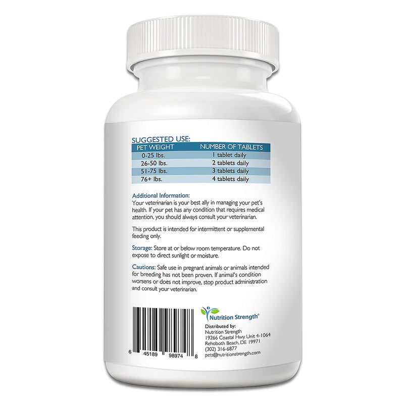 Nutrition Strength Quercetin for Dogs with Bromelain to Support Balanced Immune System, Promote Inflammatory Relief & Antioxidant Activity, Quercetin for Dog Allergies, 120 Chewable Tablets - PawsPlanet Australia