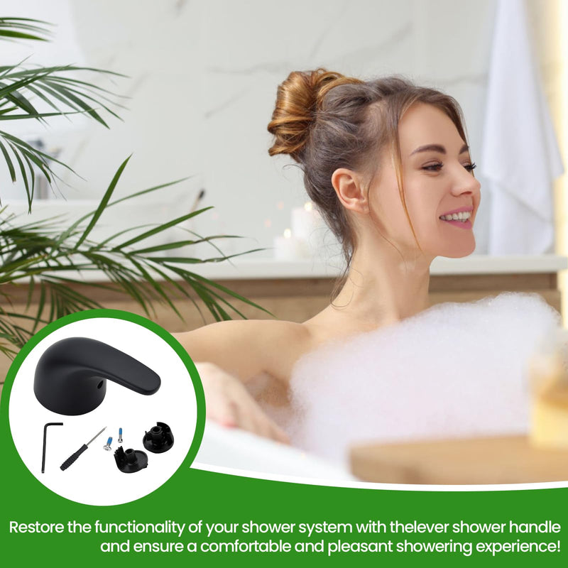 Replacement for Moen 100657 Lever Shower Handle, Compatible with Moen PosiTemp & Moentrol Valve Systems, Fits for Single Handle Tub/Shower Faucets, Matte Black