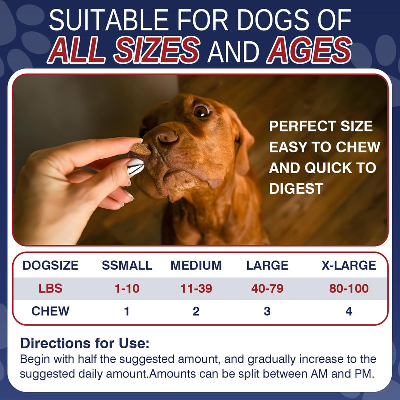 Dog Allergy Chews 200 Soft Treats, for Dogs Seasonal Allergy Relief - Dog Licking Paws Treatment - Anti Itchy Skin- Immune Bites - Probiotic Chew Supplement for Dogs Allergies and Itching Support