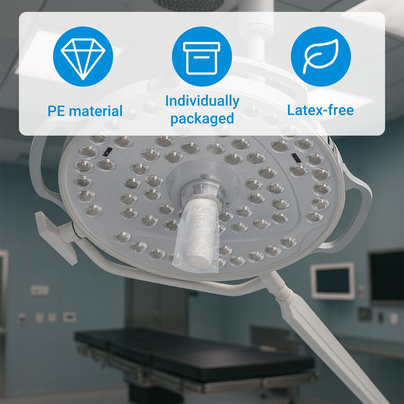 Shadowless Lamp Handle Cover Protector for Operating Room, Surgical Light Handle Sleeve for Clinic, Dental, Beauty Care, Disposable Sterile Individual Packaging, 5 PCS (A-5) A-5