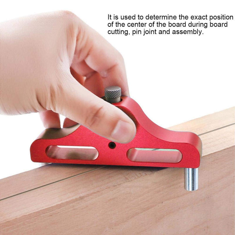 Center Line Scriber Marking Center Finder Blue Red Wood Scribe Marking Gauge Fits for Woodworking(red)