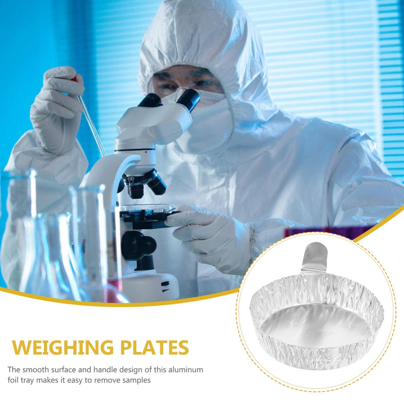 100pcs Aluminum Foil Weigh Boats, Weighing Trays Lab Dish for Scale Mixing Liquid Powder, Mini Sample Containers (42 ml) (Pack of 2) 6.00X6.00X1.60CM (Pack of 2)