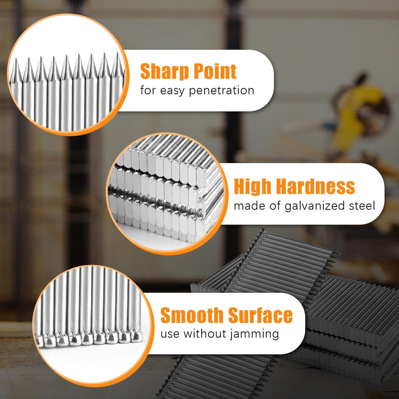 14 Gauge 3/4-Inch (18mm) Concrete Nails 800PCS/Box T Nails for Truss Building, Construction Framing and Concrete Nailing ST18 Nails(800 PCS/BOX)
