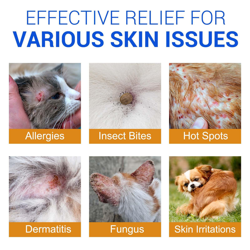 Hydrocortisone Spray for Dogs & Cats - Itchy Skin Relief for Dogs Spray, Hot Spot Treatment - Soothes Irritated Dry Skin, Allergies, Dermatitis - Reduces Inflammation & Redness - 4.4 fl.oz