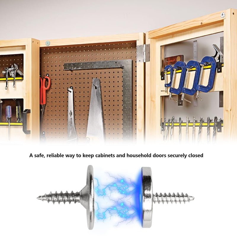 Cabinet Magnetic Door Catch 6 Pack Cabinet Magnets Door Magnets with Strong Magnetic for Kitchen Cupboard Wardrobe Closet Cabinet Door Drawer Latch Catch Closer