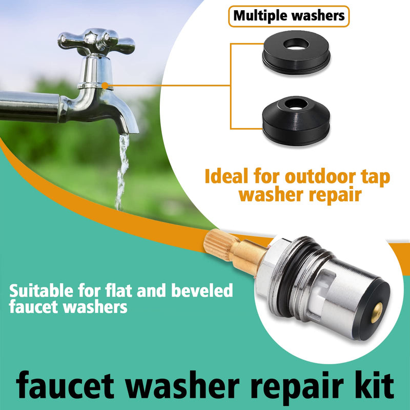 28 Size 650 Pcs Faucet Rubber Washers Kit and SAE O Ring Assortment Set for Assorted Plumbing Faucet Sealing Repair