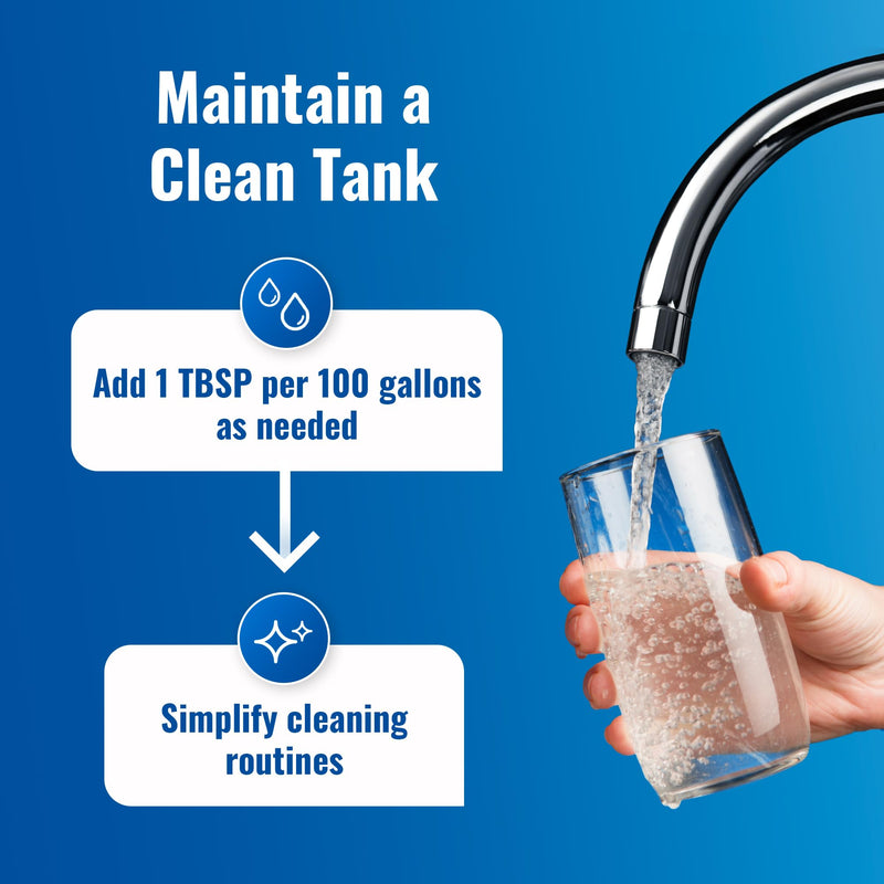 Aquamarine Water Solutions – Shock RV & Boat Water Tank Deep Cleaner and Deodorizer – Treats, Maintains Boat, RV & Household Fresh Water Systems – Ideal for Use Following Seasonal Storage – 12 Fl Oz