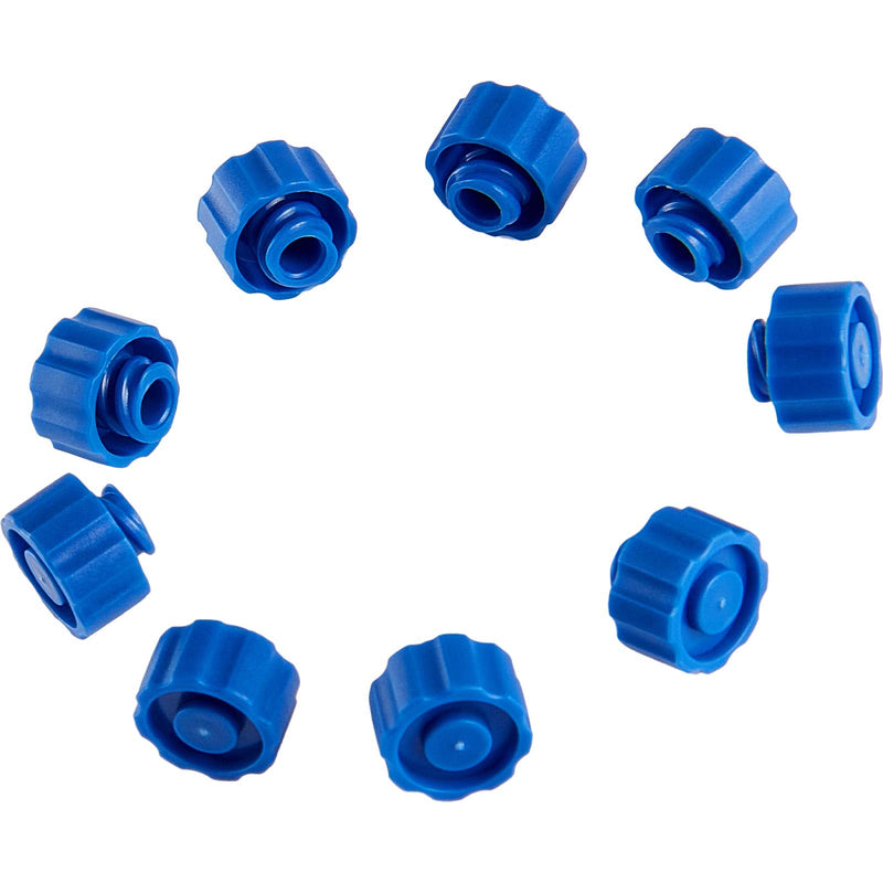 Zonon 50 Pieces Syringe Tip Caps Syringe Easy Dispensing Needle Tip Cap Syringe Cap with Storage Box for Feeding Tubes Lab Supplies (Blue) Blue