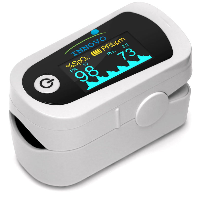 Innovo FSA/HSA Eligible iP900BP-B Fingertip Pulse Oximeter, Blood Oxygen Monitor with Free App, Plethysmograph, and Perfusion Index (with Bluetooth) with Bluetooth