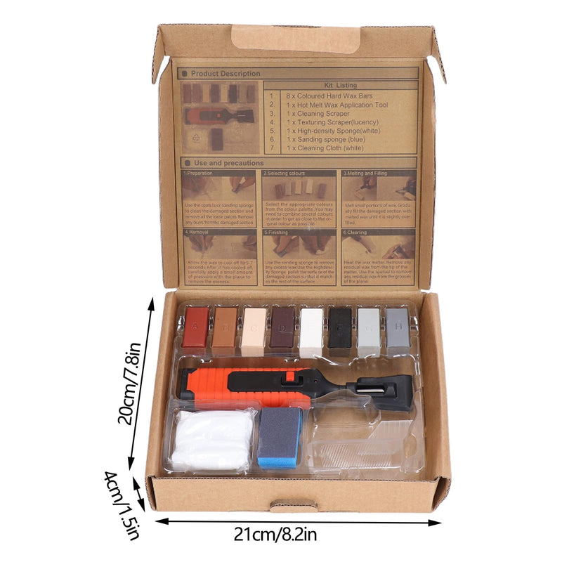 Tile Repair Kit, Porcelain Repair Kit, Ceramic Tile Repair Kit. Includes Electric Heating Pen and 8 Wax Blocks. Ideal for Repairing Cracks, Chips, Shower Gaps, and Granite