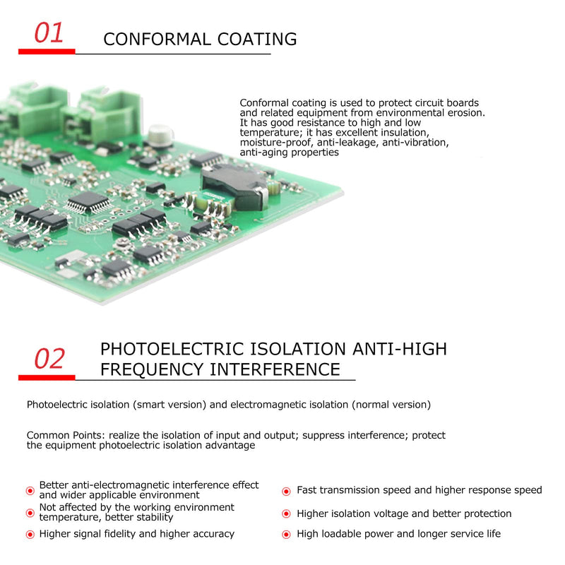 DC Signal Isolator, Analog Signal Isolator, 0-10V To 0-10V High Reliability 1 IN 2 OUT DC24V Powered Current Signals Conditioner for 2 or 3 Wire Transmitters